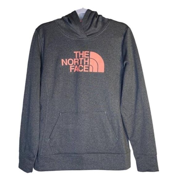The North Face Women's Gray Long Sleeve Fleece Pullover hoodie Sweatshir… - Picture 1 of 11